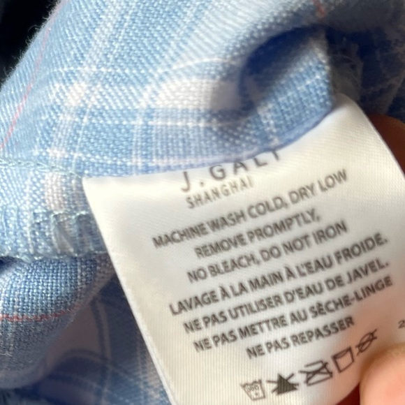 Brandy Melville Plaid Mini Skirt- Blue and White - Picture 6 of 9